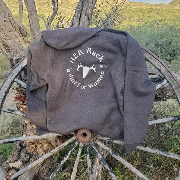 HER Rack Apparel Tops - HER Rack Hoodie Dark Grey